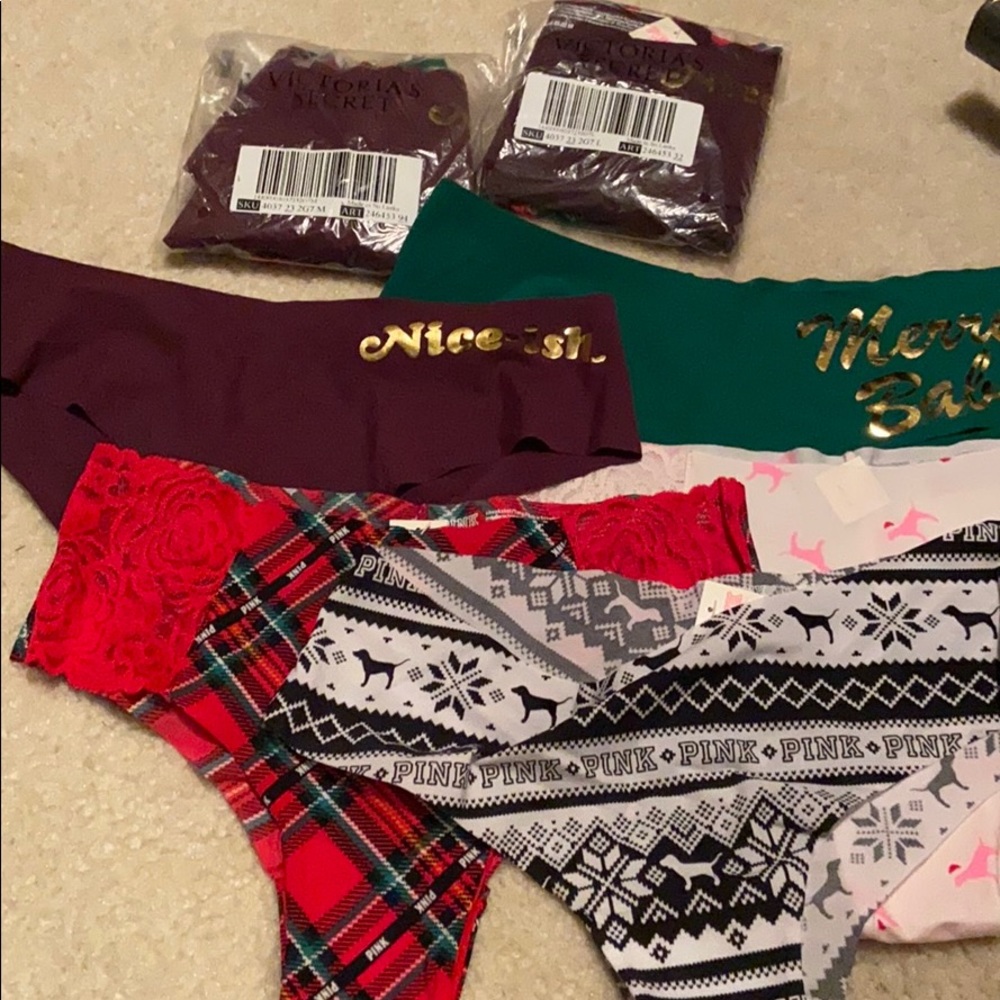 5 cheekster panties, Christmas style